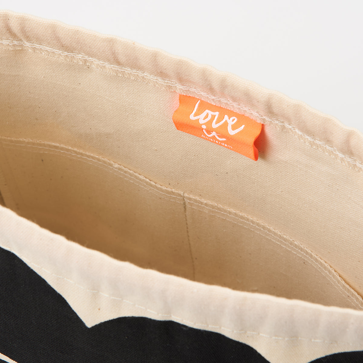 DRAWSTRING BAG - CIRCLES BLACK