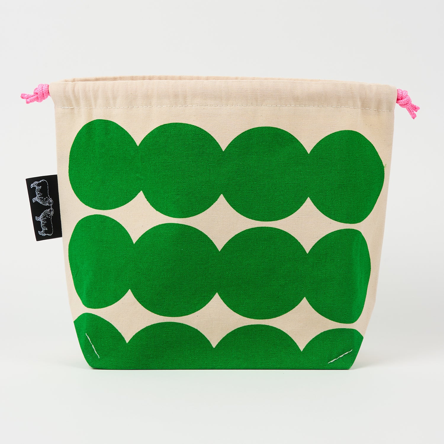 LOVE IT DRAWSTRING BAG - CIRCLES GREEN green Project Bags