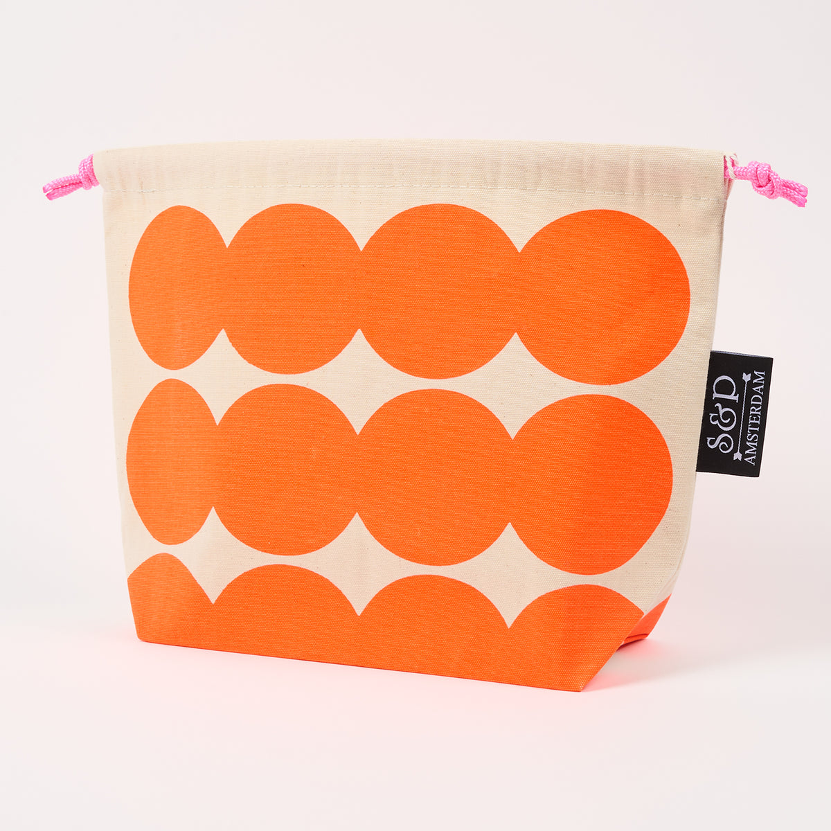DRAWSTRING BAG - CIRCLES ORANGE