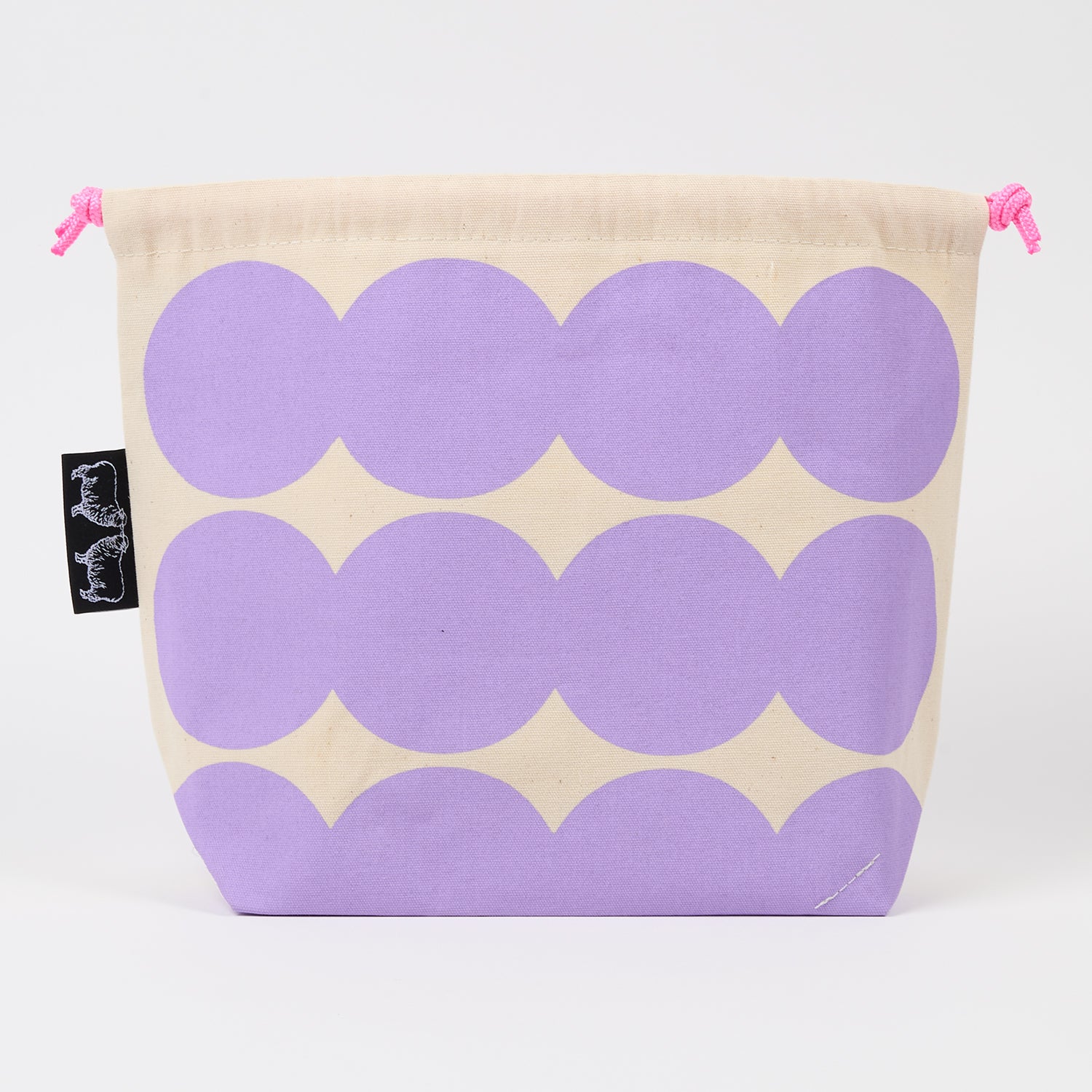 LOVE IT DRAWSTRING BAG - CIRCLES PURPLE purple Project Bags