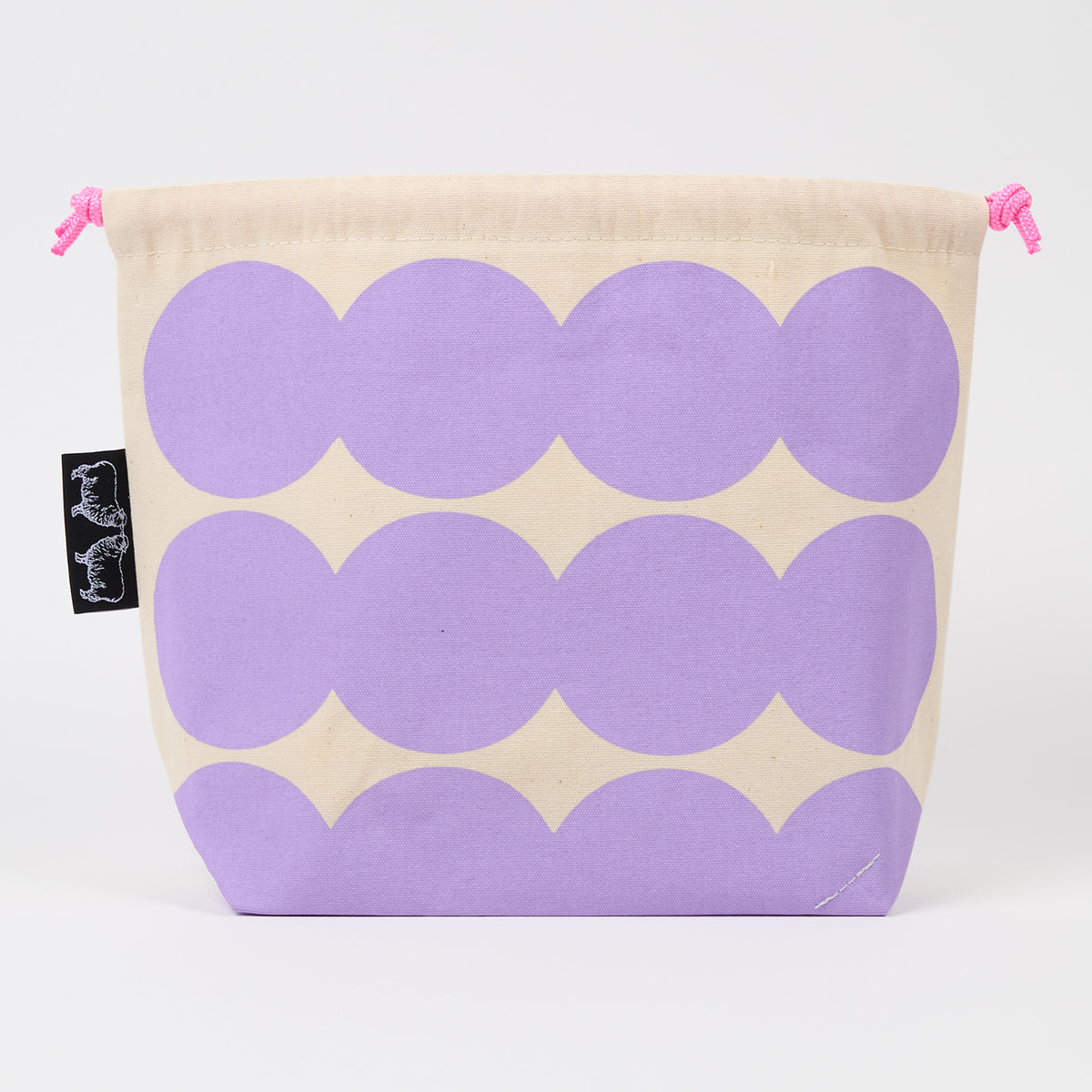 DRAWSTRING BAG - CIRCLES PURPLE
