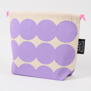 Drawstring Bag - Circles Purple