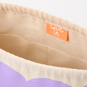DRAWSTRING BAG - CIRCLES PURPLE