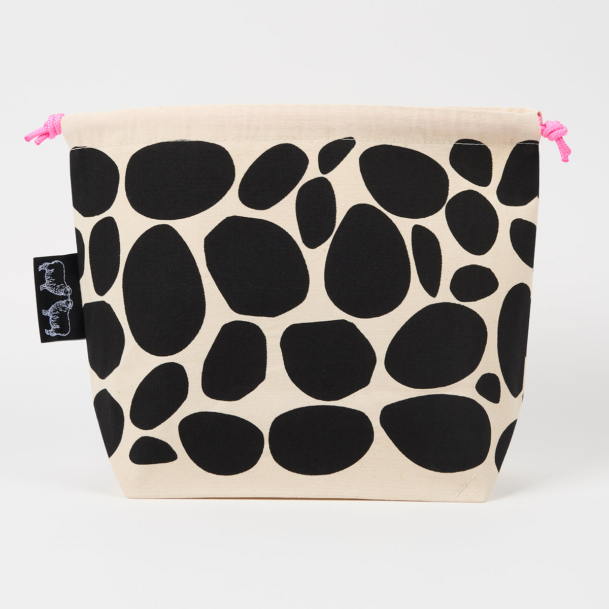 DRAWSTRING BAG - PEBBLES BLACK