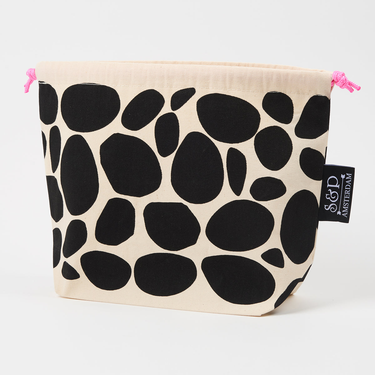 DRAWSTRING BAG - PEBBLES BLACK