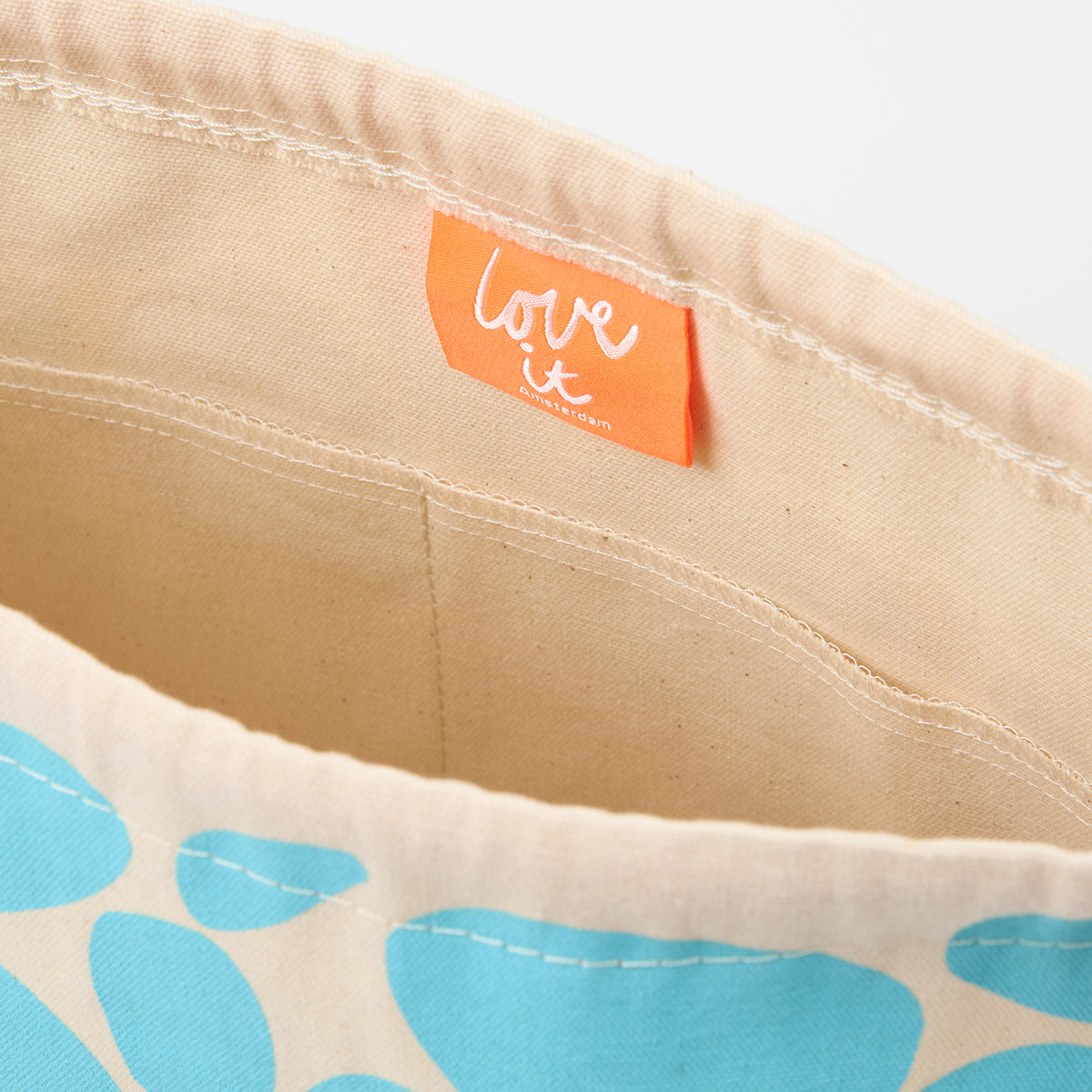 Drawstring Bag - Pebbles Robins Egg