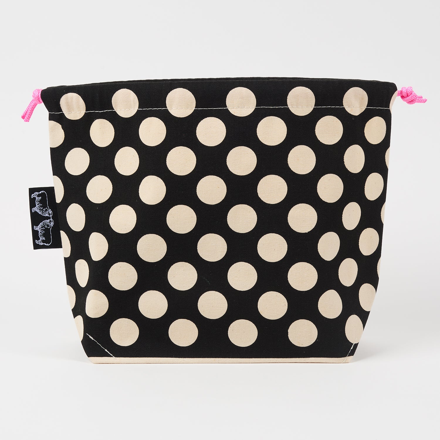 LOVE IT DRAWSTRING BAG - POLKA DOTS BLACK black Project Bags