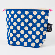 Drawstring Bag - Polka Dots Blue