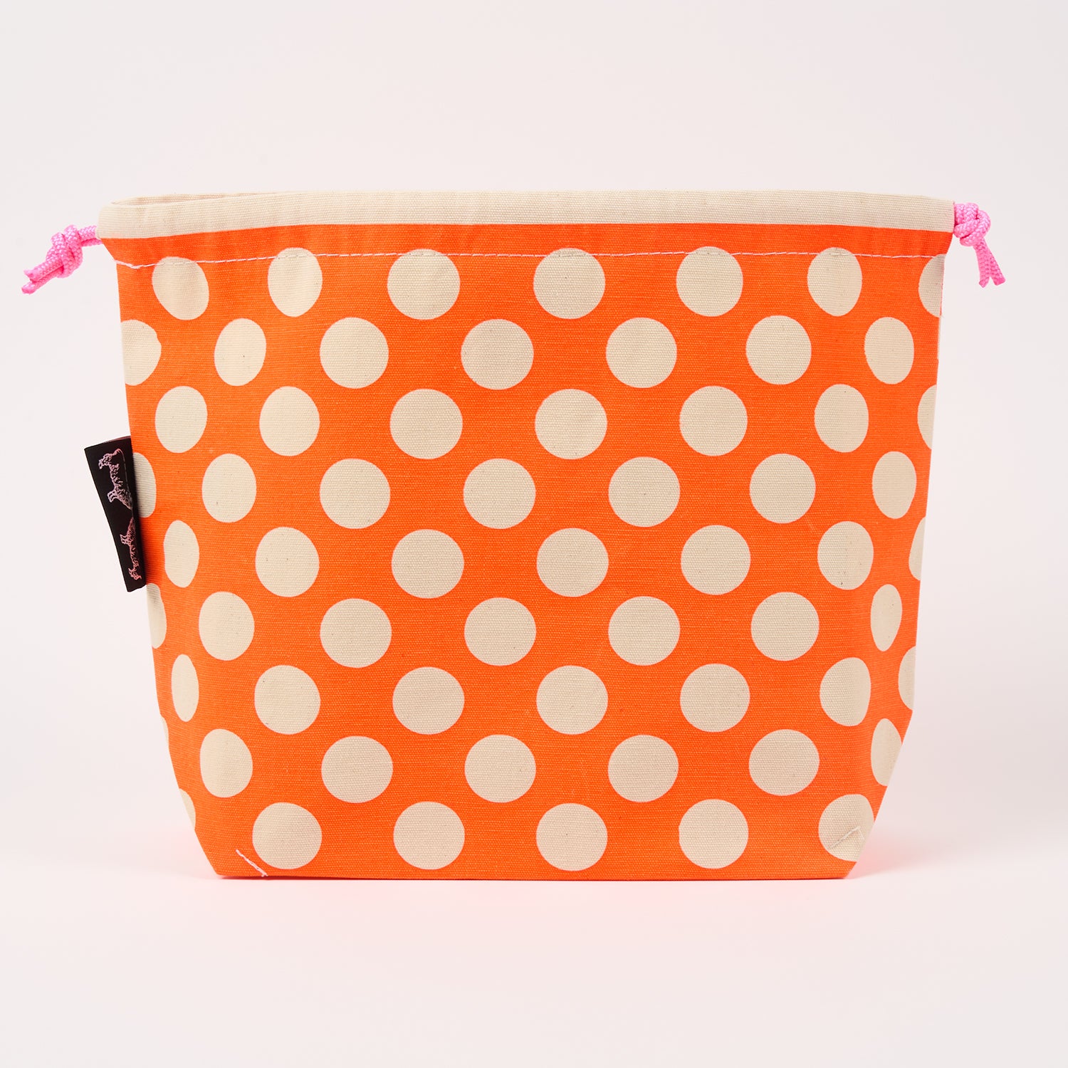 LOVE IT DRAWSTRING BAG - POLKA DOTS ORANGE orange Project Bags