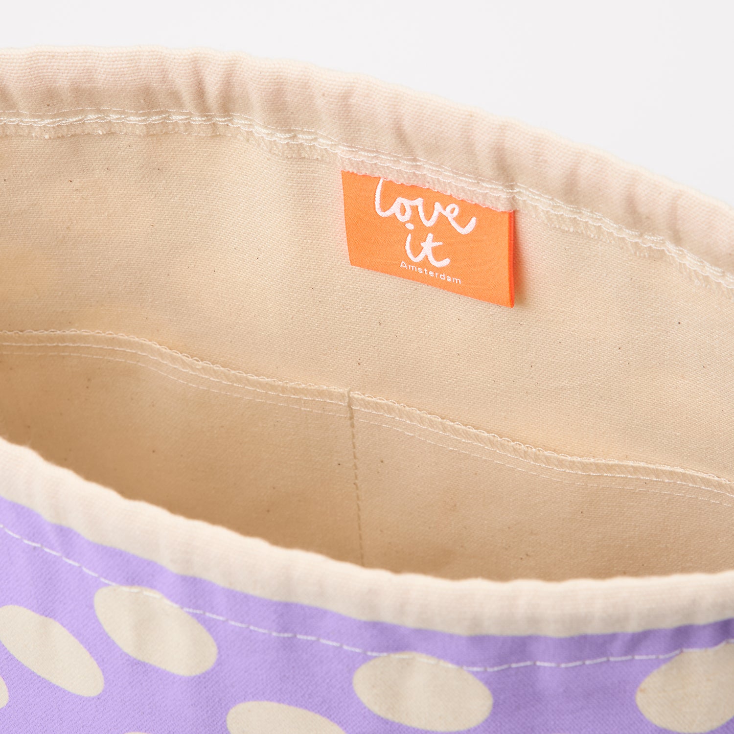 Drawstring Bag - Polka Dots Purple