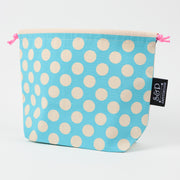 Drawstring Bag - Polka Dots Robins Egg