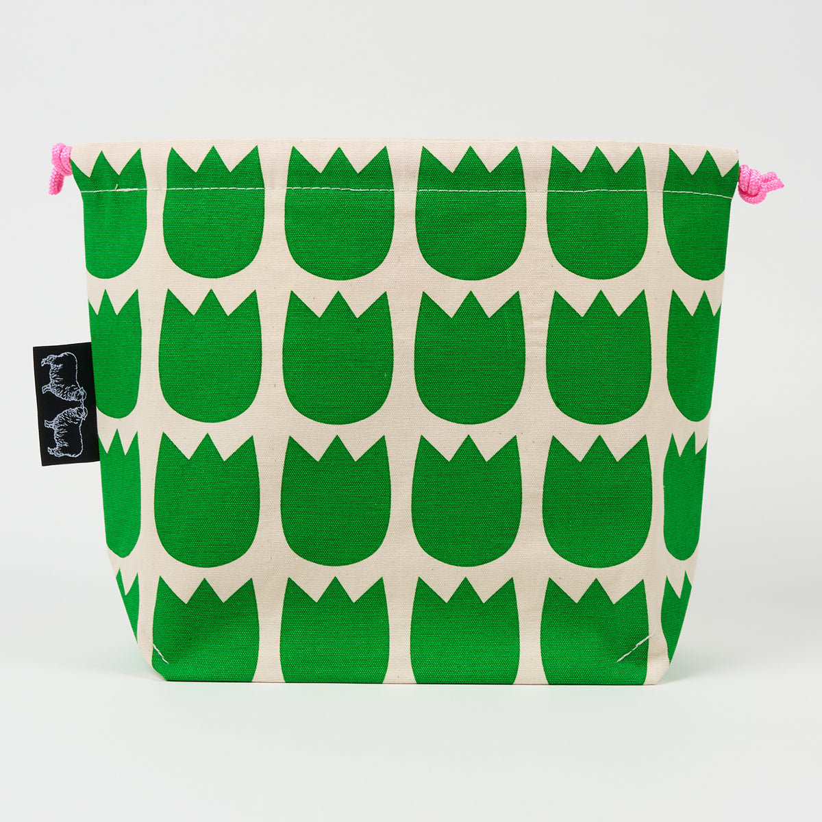 LOVE IT DRAWSTRING BAG - TULIPS GREEN green Project Bags