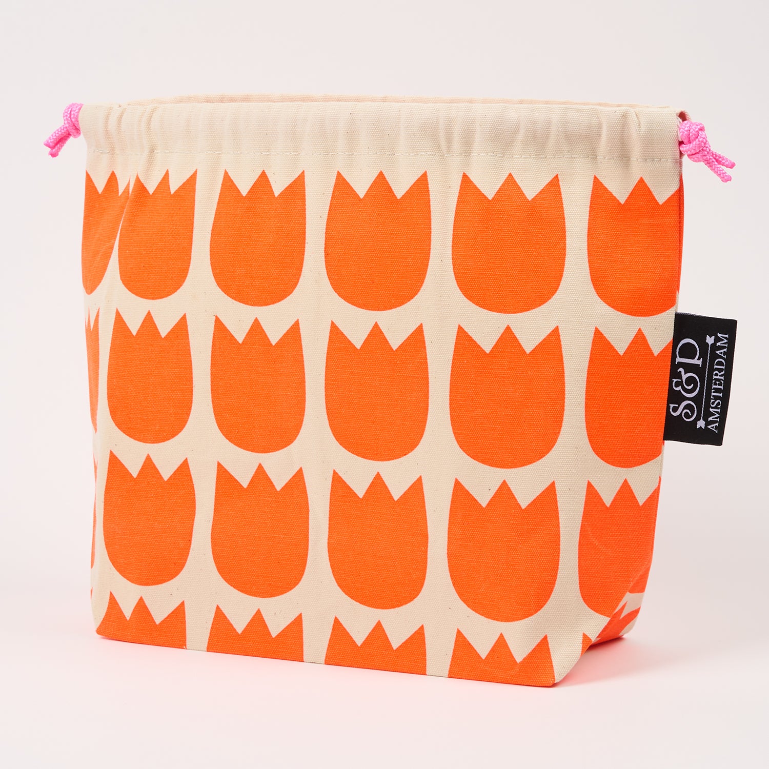 DRAWSTRING BAG - TULIPS ORANGE