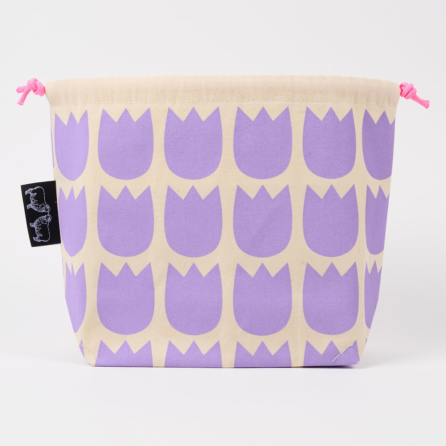 LOVE IT DRAWSTRING BAG - TULIPS PURPLE purple Project Bags
