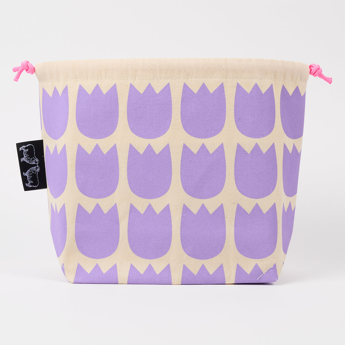 DRAWSTRING BAG - TULIPS PURPLE