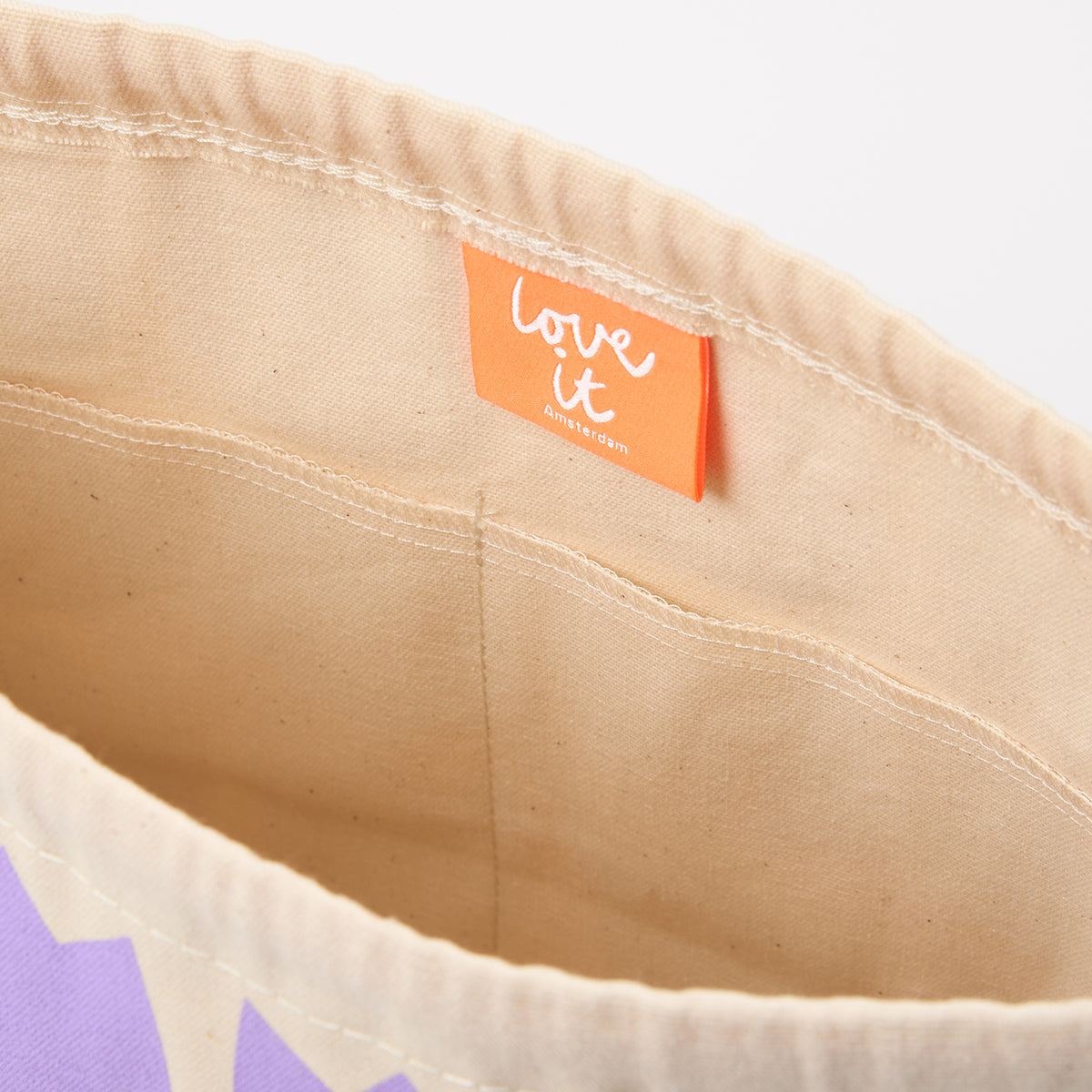 DRAWSTRING BAG - TULIPS PURPLE