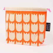 Drawstring Bag - Tulips White/Orange