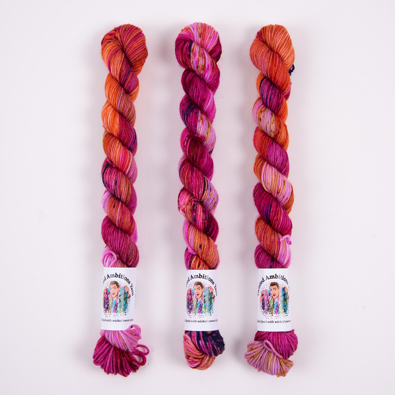 Twisted Ambitions SWEET SOCK MINI - LOVE, SWEET LOVE, DARLIN' Merino wool Nylon Fingering pink Yarn