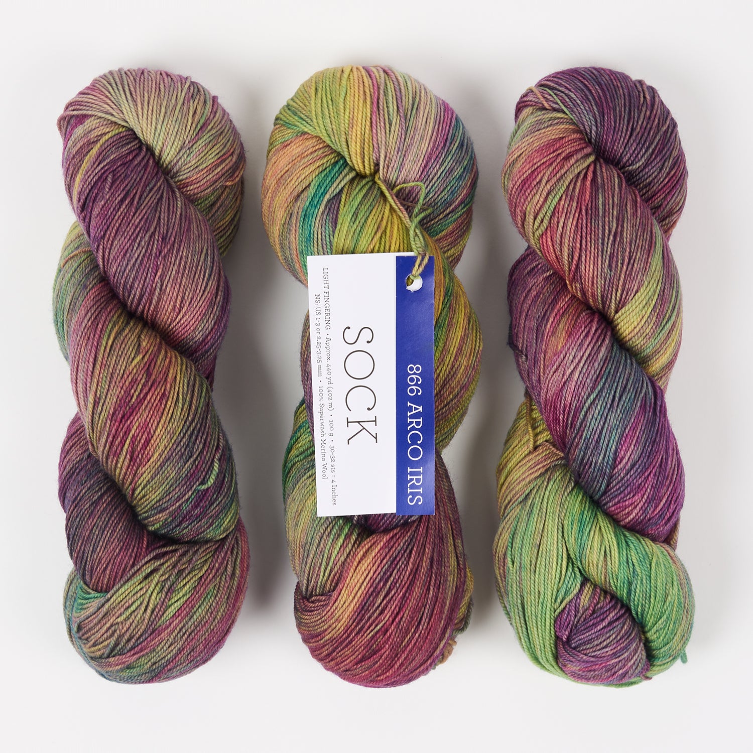 Malabrigo MALABRIGO SOCK - ARCO IRIS Merino wool Light Fingering multicolour Yarn