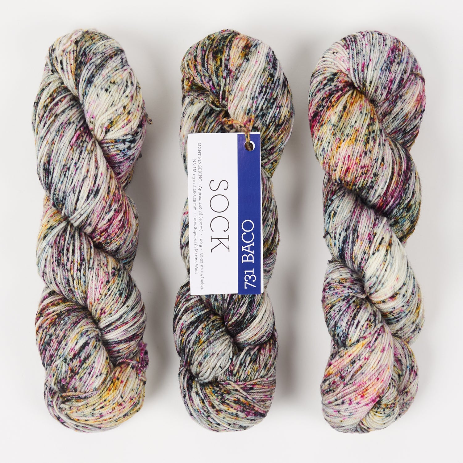 Malabrigo MALABRIGO SOCK - BACO Merino wool Light Fingering multicolour Yarn