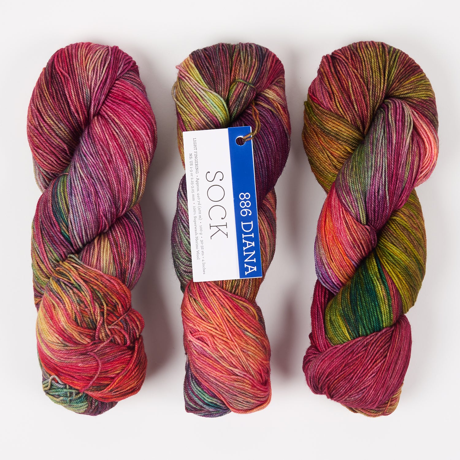 Malabrigo MALABRIGO SOCK - DIANA Merino wool Light Fingering multicolour Yarn