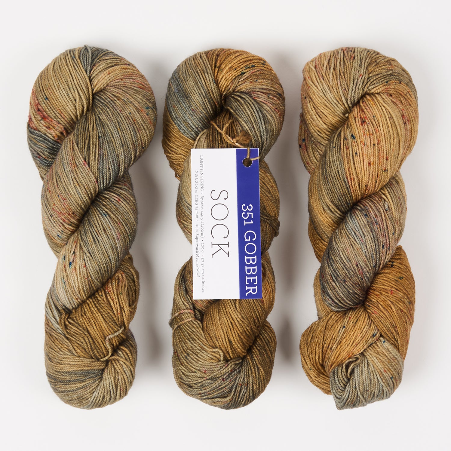 Malabrigo MALABRIGO SOCK - GOBBER Merino wool Light Fingering green beige Yarn