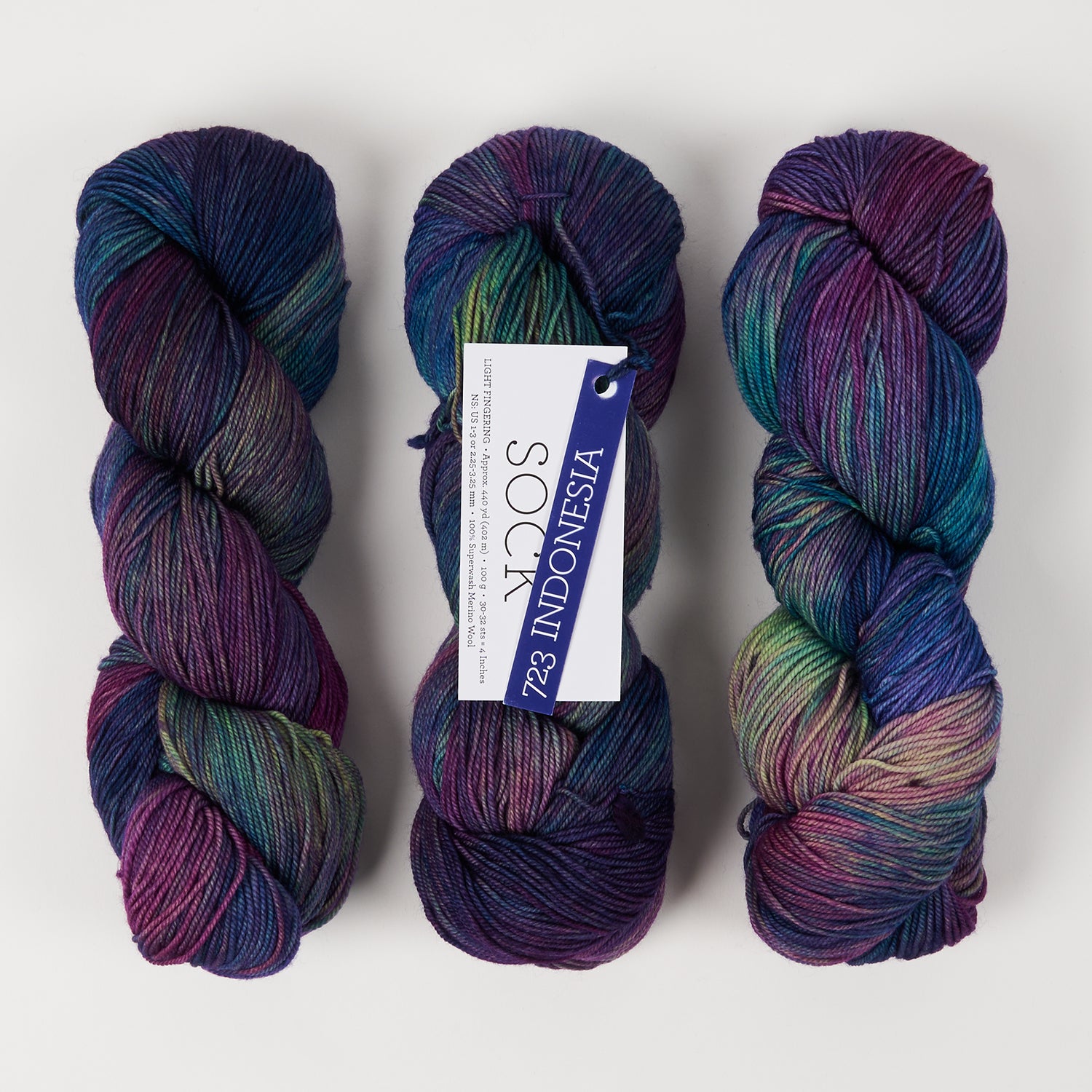 Malabrigo MALABRIGO SOCK - INDONESIA Merino wool Light Fingering blue Yarn