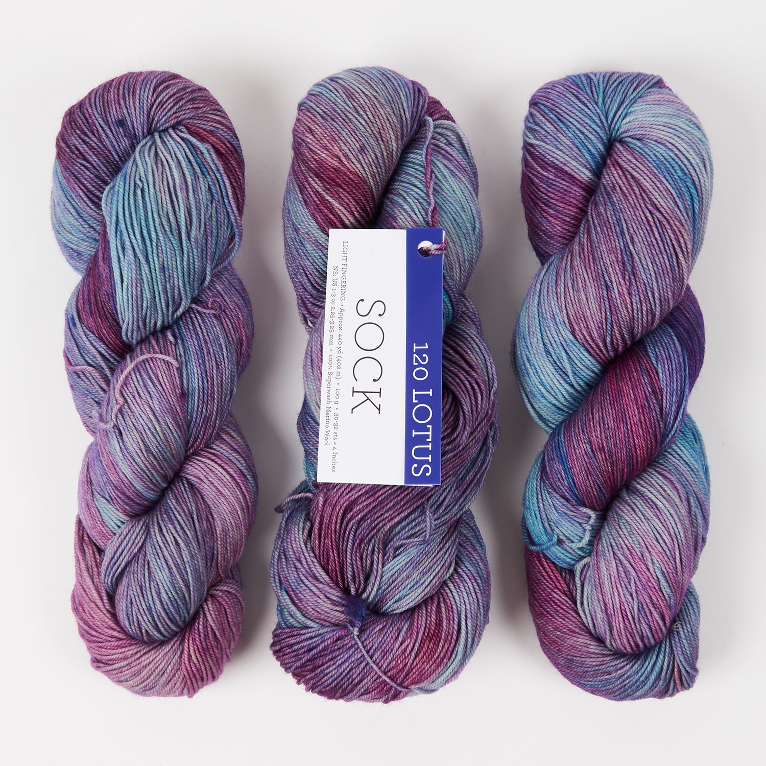 Malabrigo MALABRIGO SOCK - LOTUS Merino wool Light Fingering purple Yarn