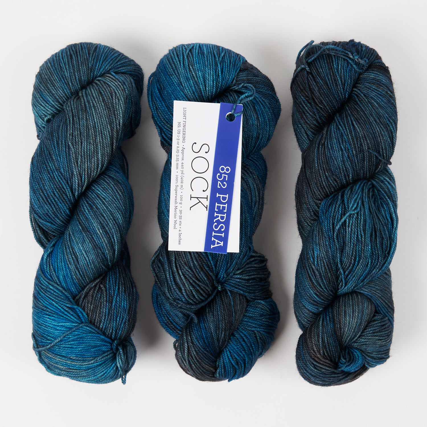 Malabrigo MALABRIGO SOCK - PERSIA Merino wool Light Fingering blue Yarn