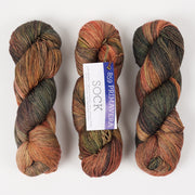Malabrigo MALABRIGO SOCK - PRIMAVERA Merino wool Light Fingering multicolour green orange Yarn