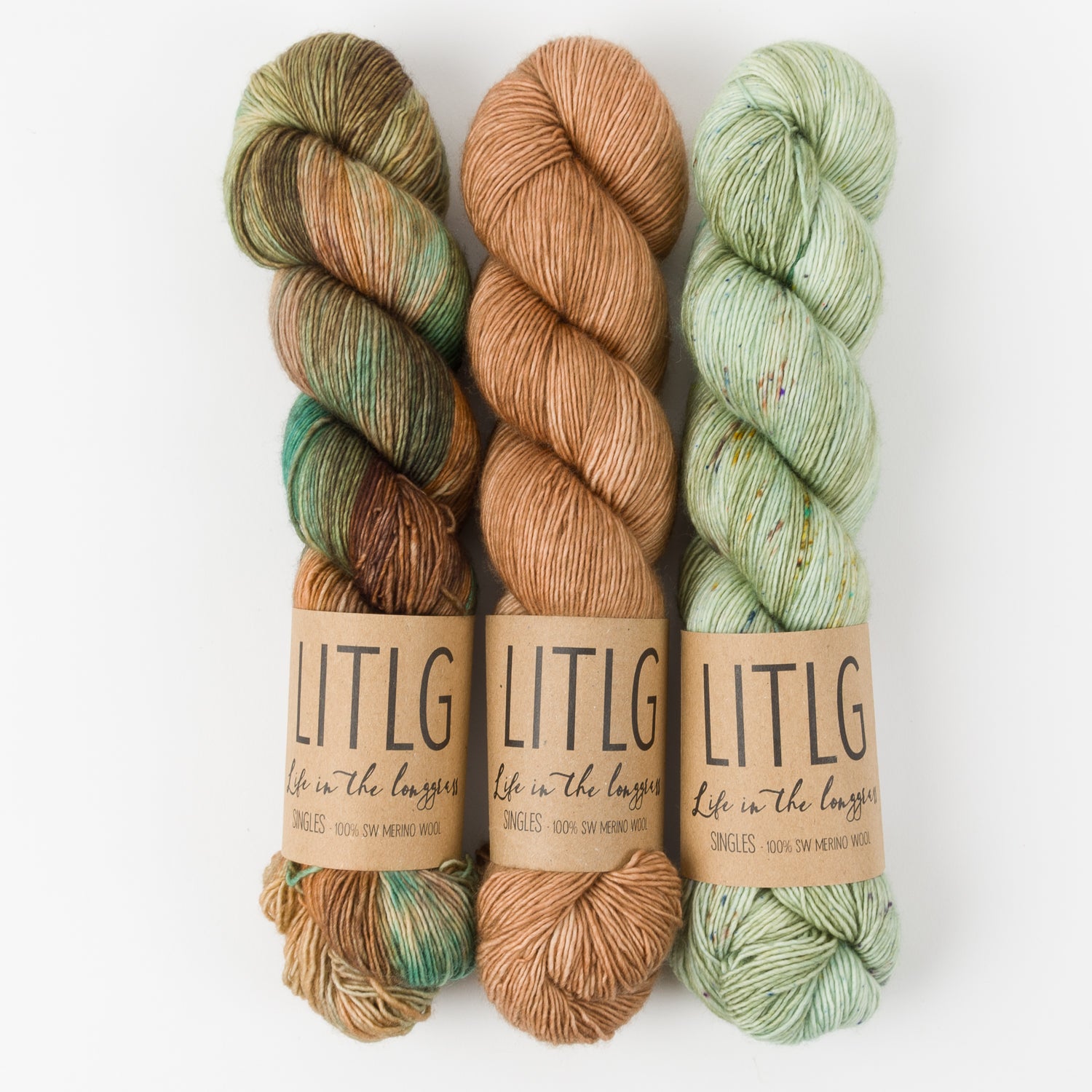 Life in The Long Grass MARBLE CAMEL Merino wool Fingering Quick Kits