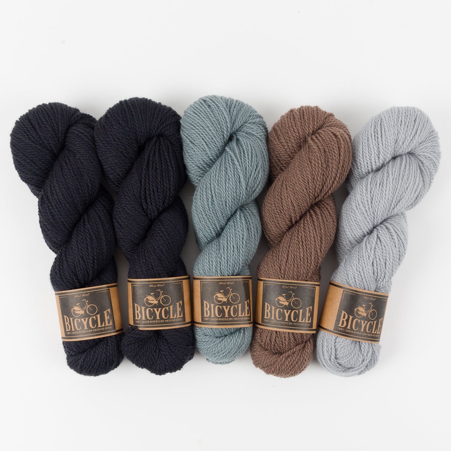 West Wool SPRUCE SKY Merino wool Fingering Quick Kits