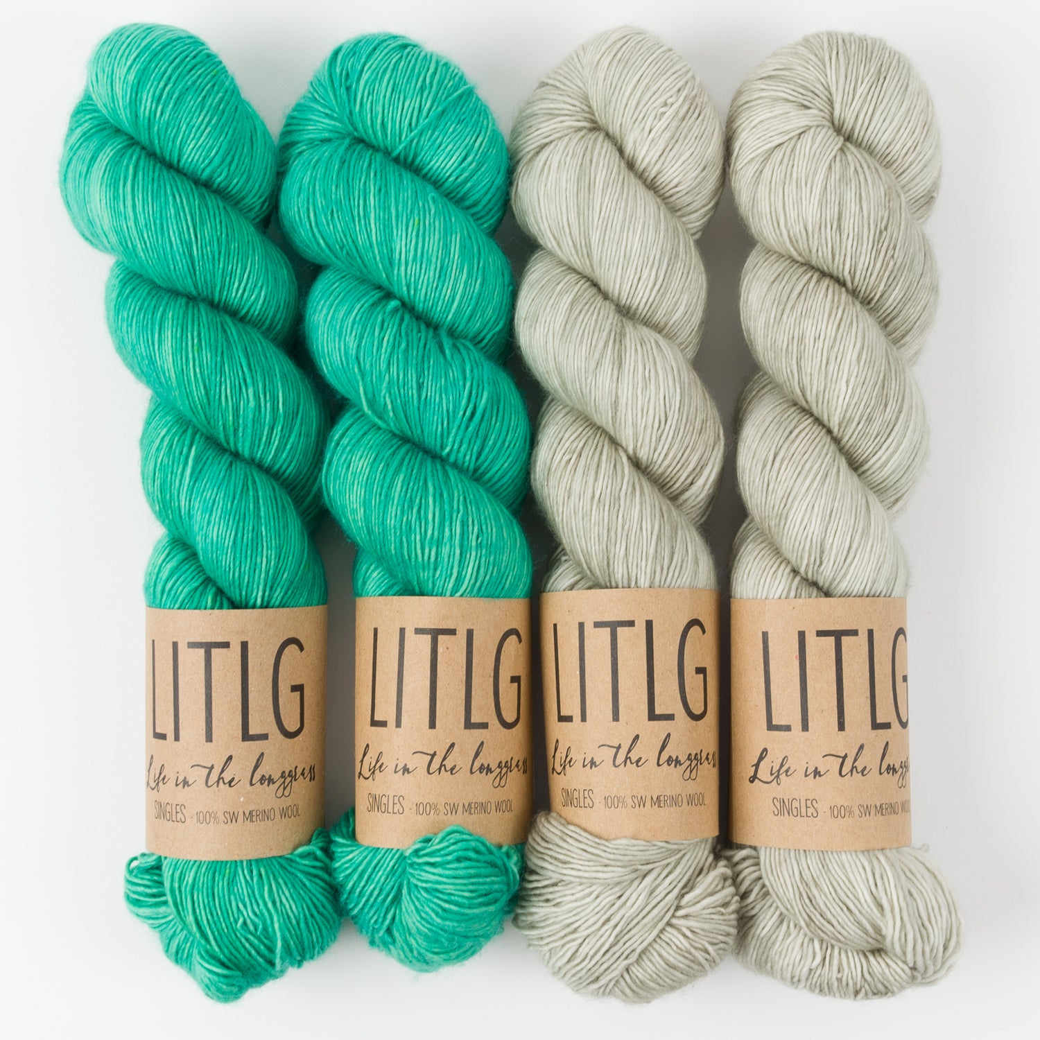 Life in The Long Grass MEDITERRANEAN OYSTERS Merino wool Fingering Quick Kits