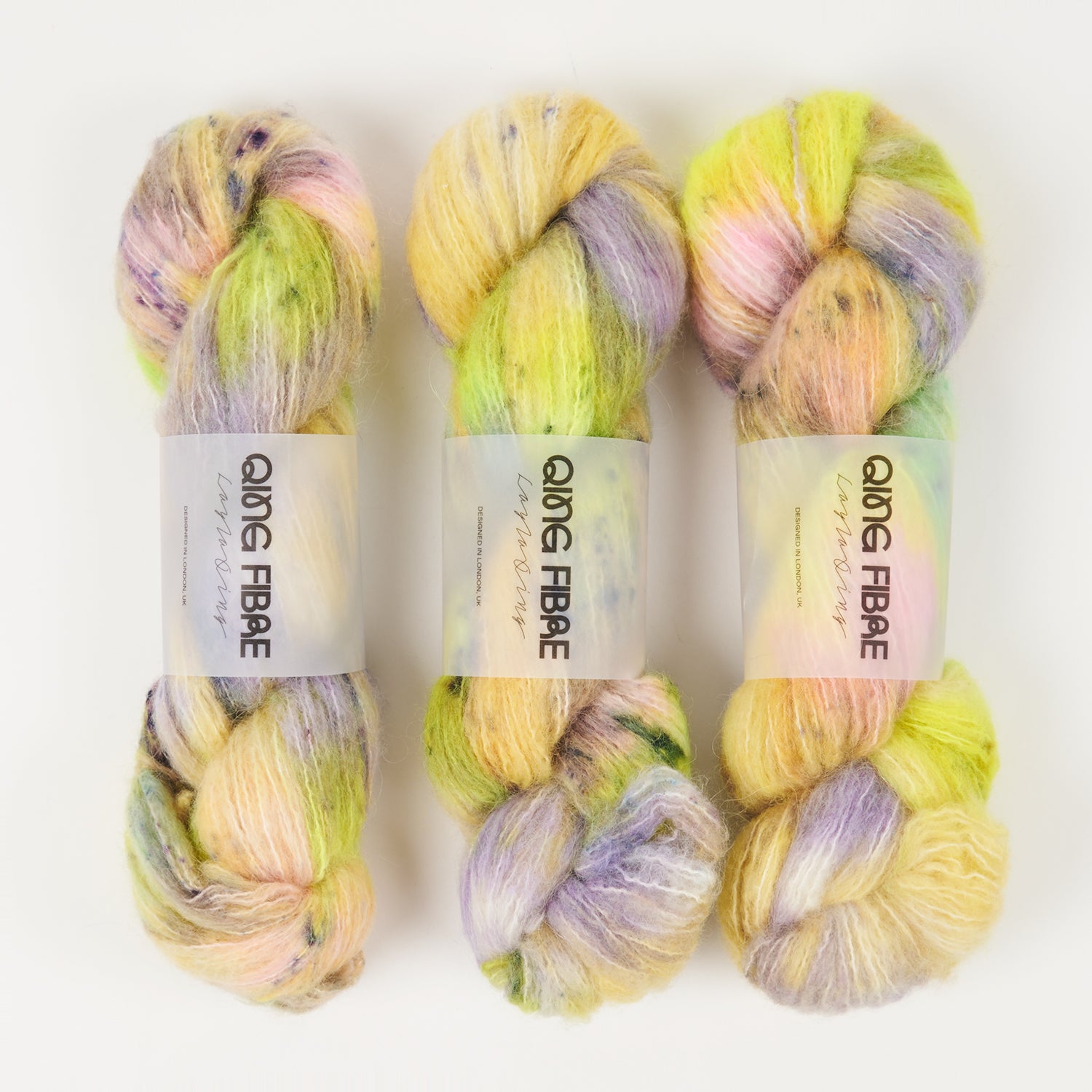 Qing Fibre MELTED BABY SURI - DAZZLE Alpaca Merino wool Silk Yarn