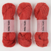 Qing Fibre MELTED BABY SURI - ANNIE Alpaca Merino wool Silk Sport red Yarn