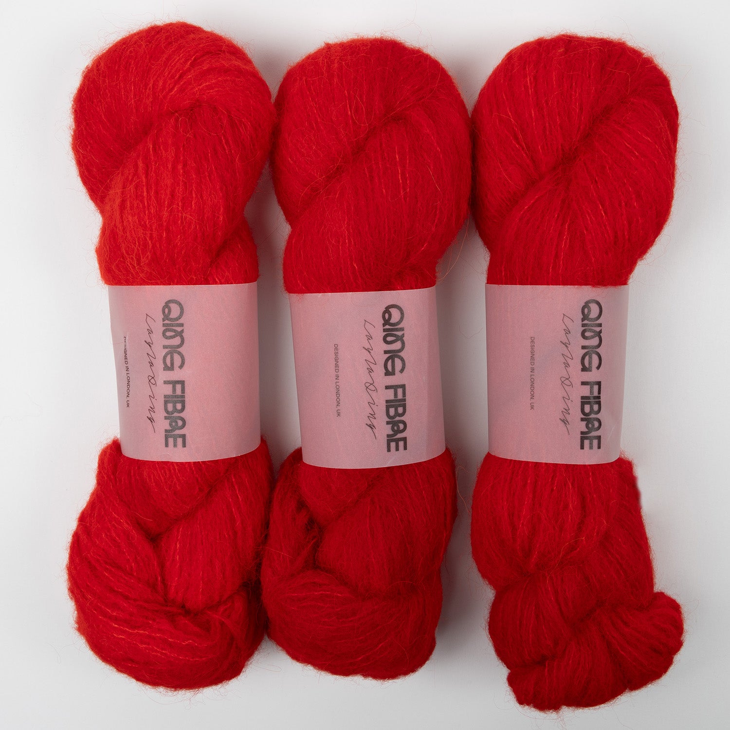 Qing Fibre MELTED BABY SURI - FIRAJA Alpaca Merino wool Silk Sport red Yarn