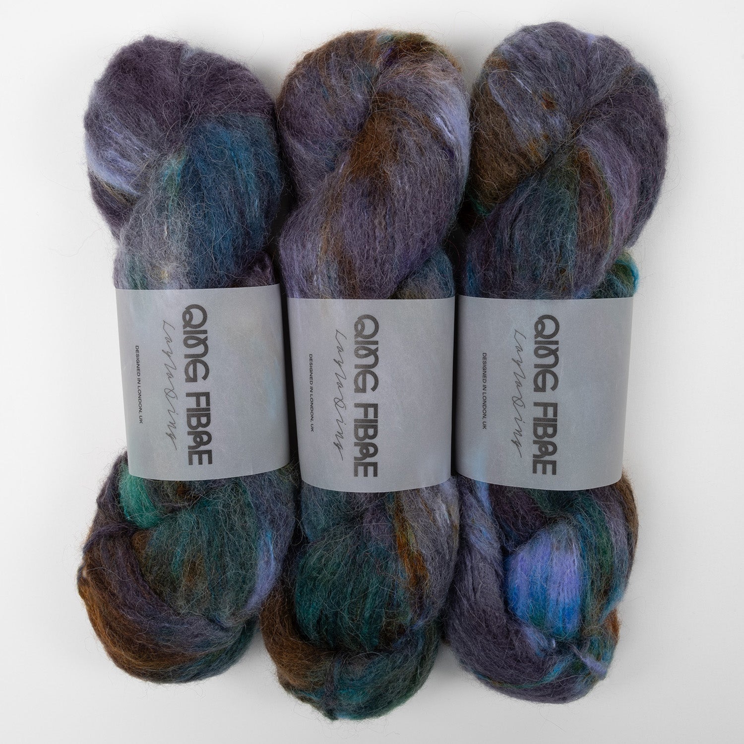 Qing Fibre MELTED BABY SURI - NORAHS Alpaca Merino wool Silk grey Yarn