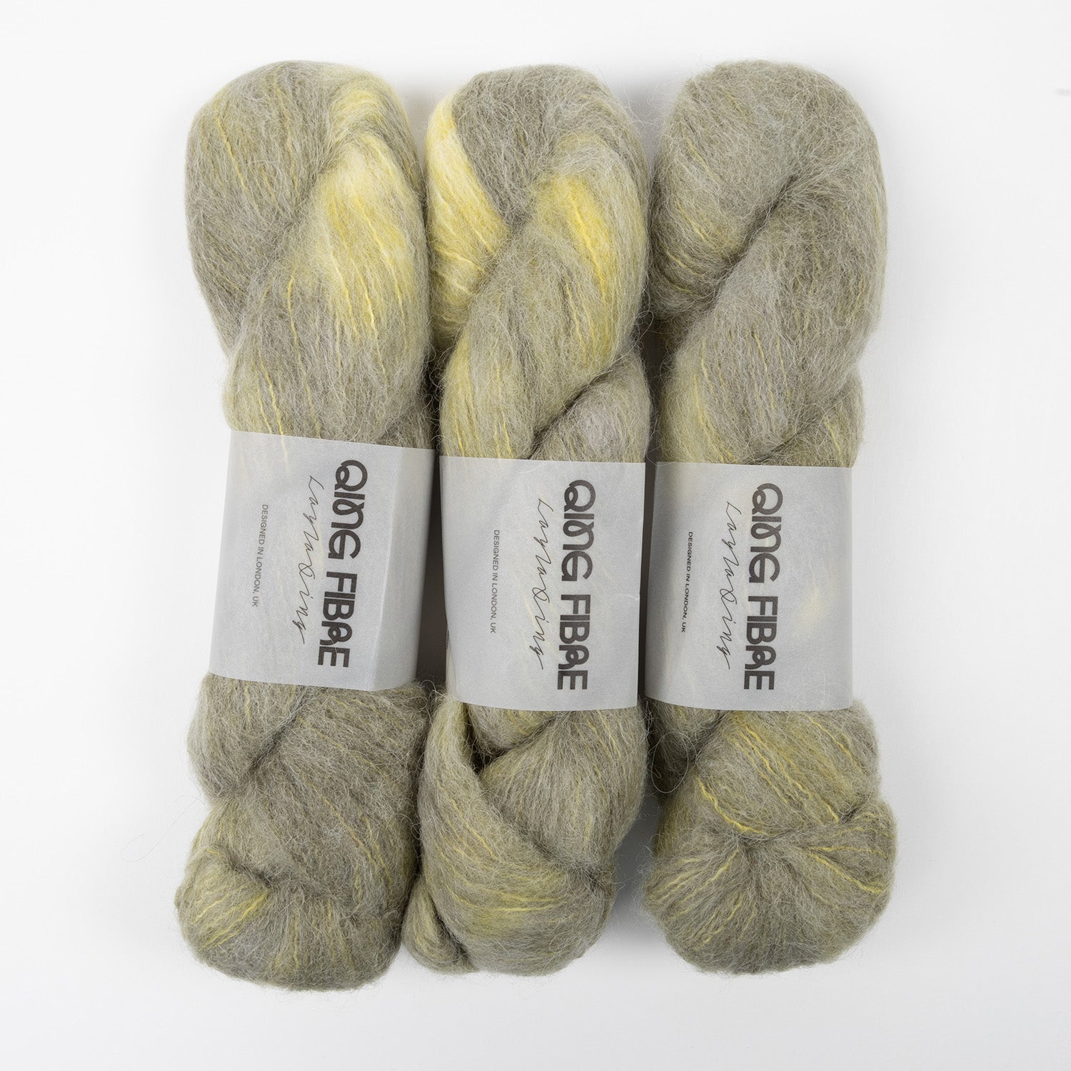 Qing Fibre MELTED BABY SURI - OLEA Alpaca Merino wool Silk green Yarn