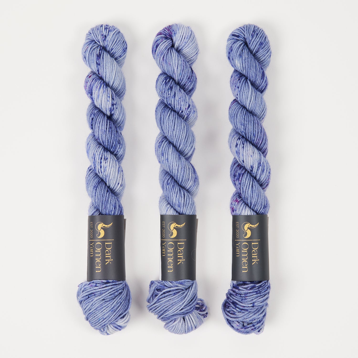Dark Omen Yarn MERINO SOCK MINI - DESTINY Merino wool Nylon Fingering blue Yarn