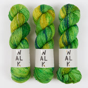 WALK Collection MERLINO - GEMINI Merino wool Linen Fingering green Yarn