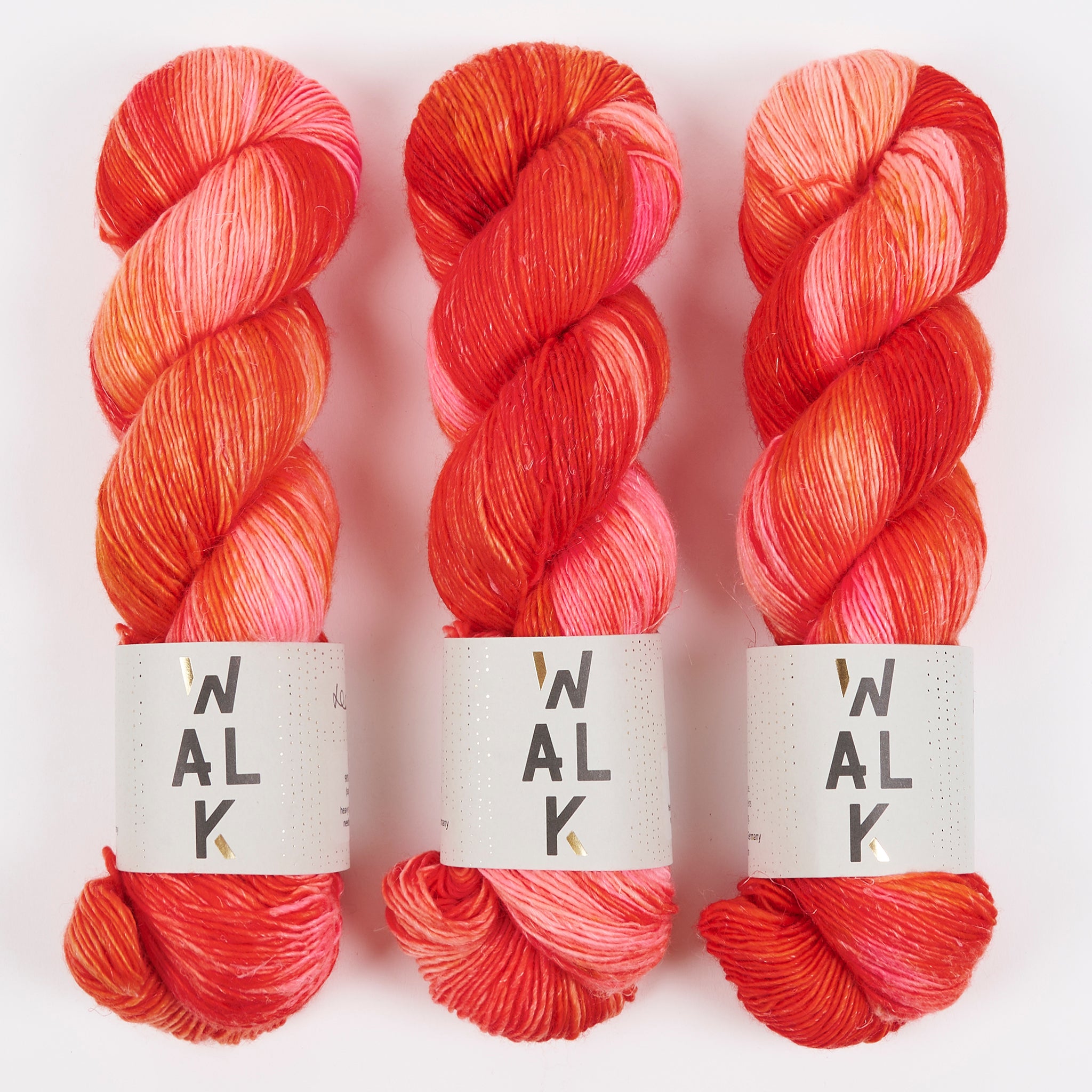 WALK Collection MERLINO - LEO Merino wool Linen Fingering pink multicolour Yarn