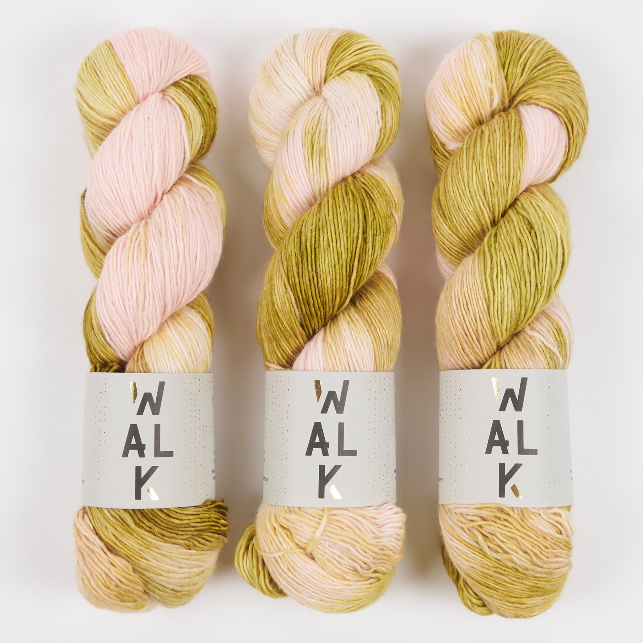 WALK Collection MERLINO - VIRGO Merino wool Linen Fingering green Yarn