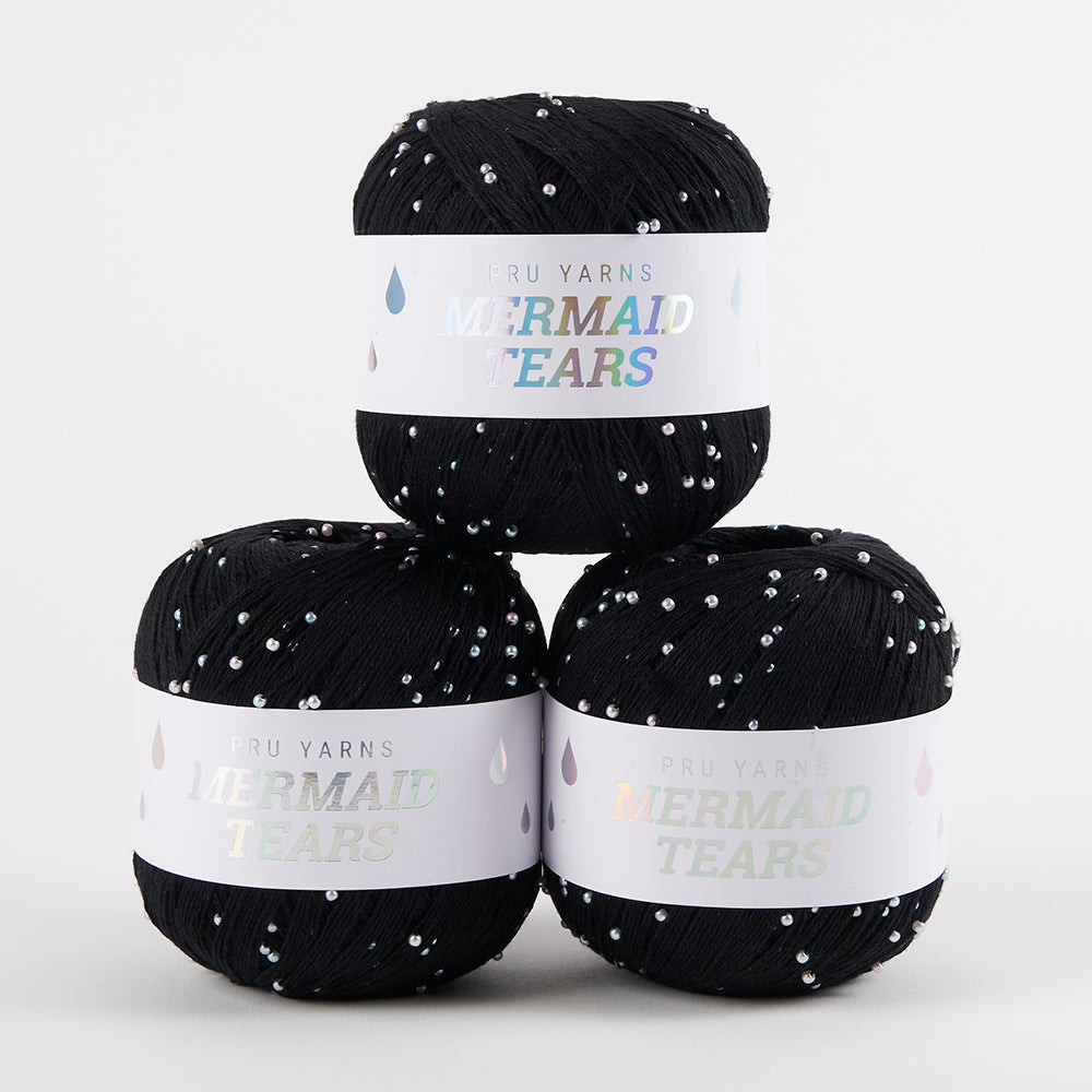 Punk Rock Unicorn MERMAID TEARS - BLACK Cotton Sport black Yarn