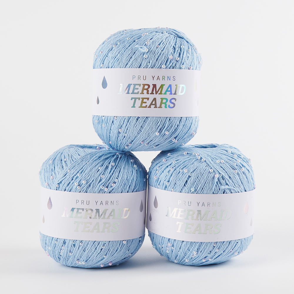 Punk Rock Unicorn MERMAID TEARS - LIGHT BLUE Cotton Sport blue Yarn