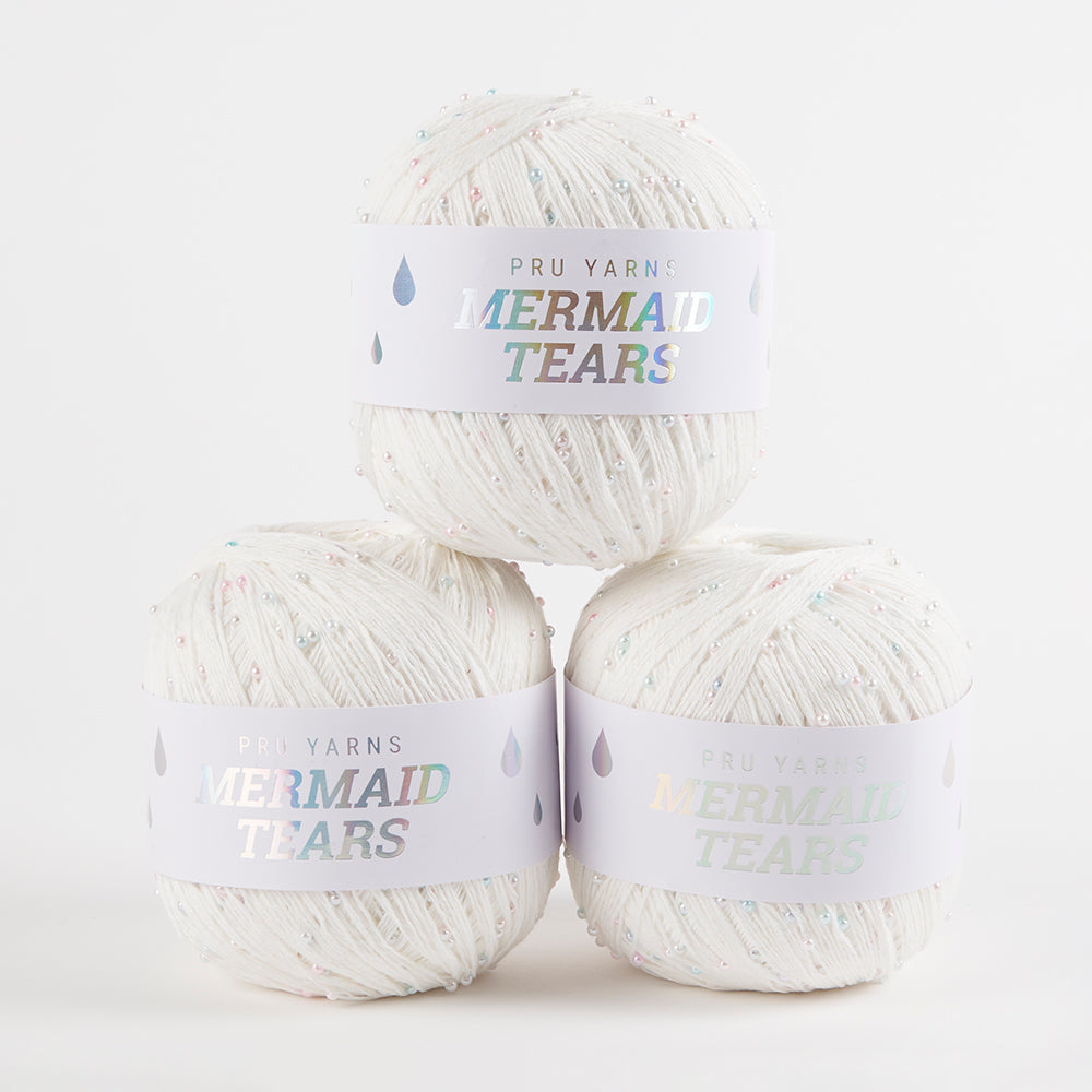 Punk Rock Unicorn MERMAID TEARS - WHITE Cotton Sport white Yarn