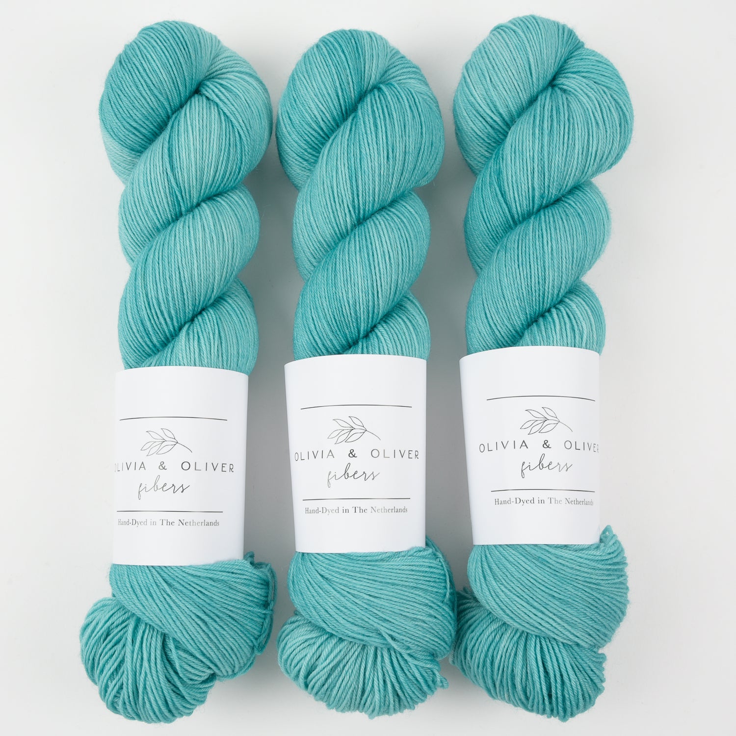 Olivia & Oliver OLIVIA BFL - MILOS BFL Wool Blue Faced Leicester Fingering turquoise blue Yarn