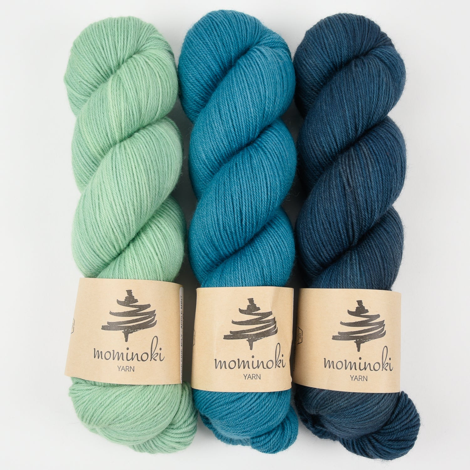 Mominoki Yarn MINTY BLAST Merino wool Polyamide Fingering Quick Kits