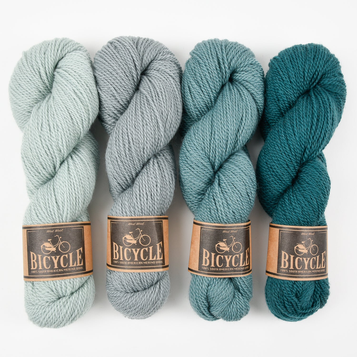 West Wool MISTY BLUE Merino wool Fingering Quick Kits