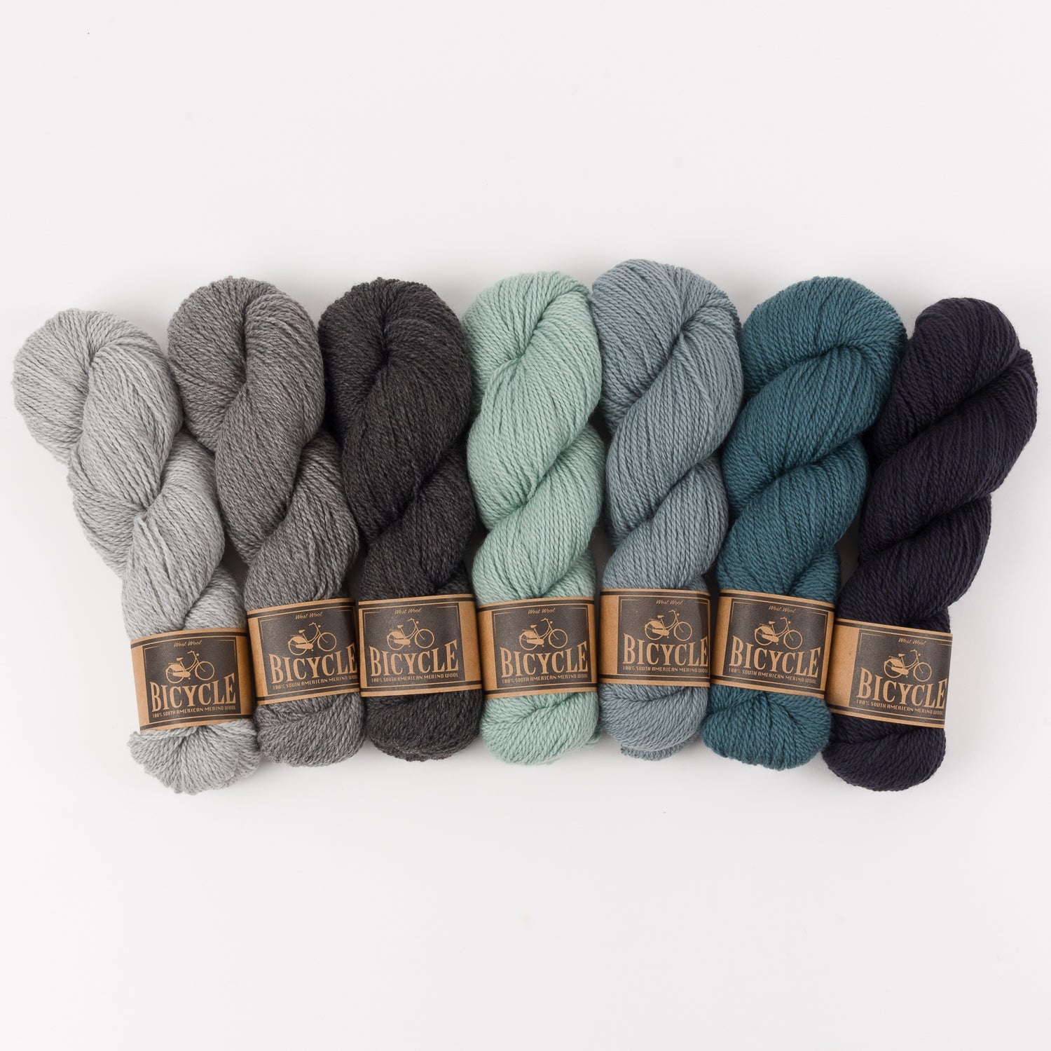 West Wool WESTKNITS KIT - MISTY MOUNTAINS Merino wool Fingering grey blue black Westknits Kits