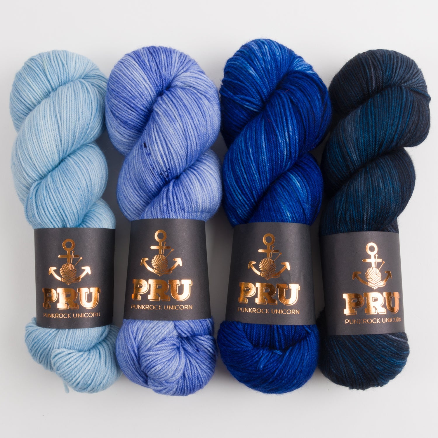 Punk Rock Unicorn ATLANTIC GRADIENT Merino wool Nylon Fingering Quick Kits